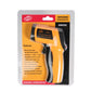GM550 infrared thermometer in blister packaging with features card.