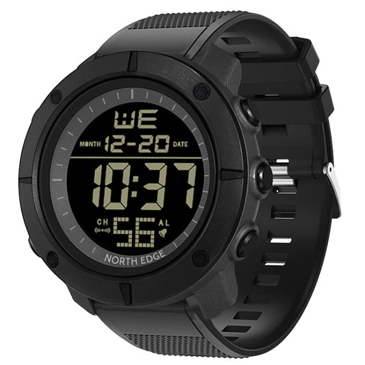 TANK North Edge men’s digital sports watch, black round face with large time digits