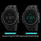 SKMEI 1251 men’s digital sports watch, black PU band with two display modes