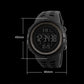 SKMEI 1251 men’s digital sports watch with black PU band, front view