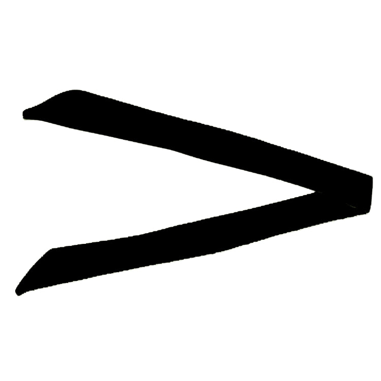 Black headband tie end detail with long fabric strap