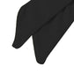 Black textured headband bandana fabric with curved stitched edge