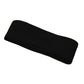 Black folded headband bandana wrap, smooth elastic fabric