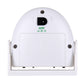 White wireless infrared doorbell back view with DC9V marking and camera-style sensor lens