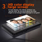 Black 4.3-inch smart doorbell display showing photo thumbnails on screen