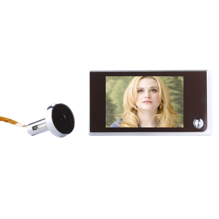Digital door viewer security camera with color screen and round side control buttons
