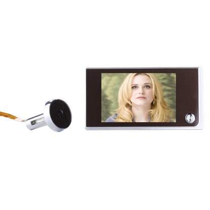 Digital door viewer security camera with color screen and round side control buttons