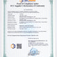 Certificate of compliance document with TMC testing details and FCC supplier declaration