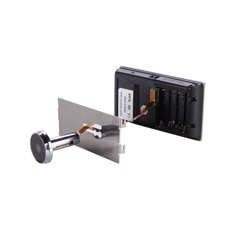Digital door viewer security camera peep hole assembly with exposed interior module