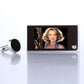 Digital door viewer security camera displaying a person on the color screen