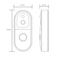 Smart video doorbell line drawing with size dimensions and side profile