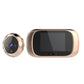 Gold cat-eye camera doorbell viewer base with built-in LCD screen and camera lens