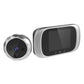 Silver cat-eye camera doorbell set with LCD viewer base and camera module
