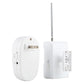 Wireless door chime receiver and sensor shown from rear with exposed terminals
