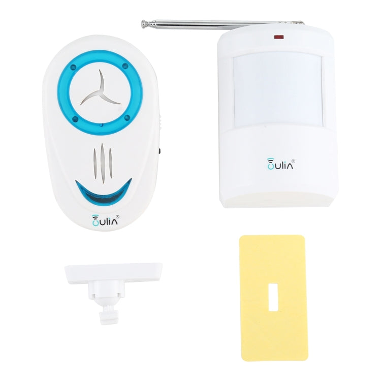 Wireless door chime sensor and plug-in chime kit with mounting parts