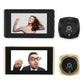 Video doorbell set with black 4.3-inch screen and round camera unit