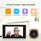 Gold and black 4.3-inch screen video doorbell with round camera