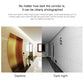 Xiaomi smart doorbell night vision shown in a hallway corridor preview.