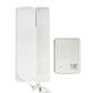 Wired intercom doorbell set with white wall unit and separate doorbell panel