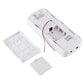 White intercom doorphone open back with wiring compartment and mounting cover