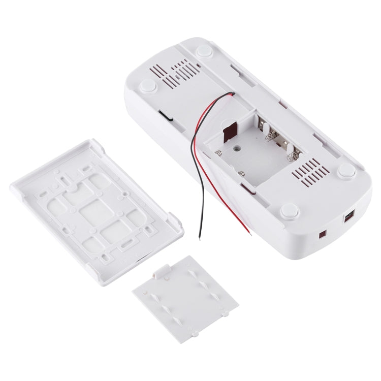 White intercom doorphone open back with wiring compartment and mounting cover