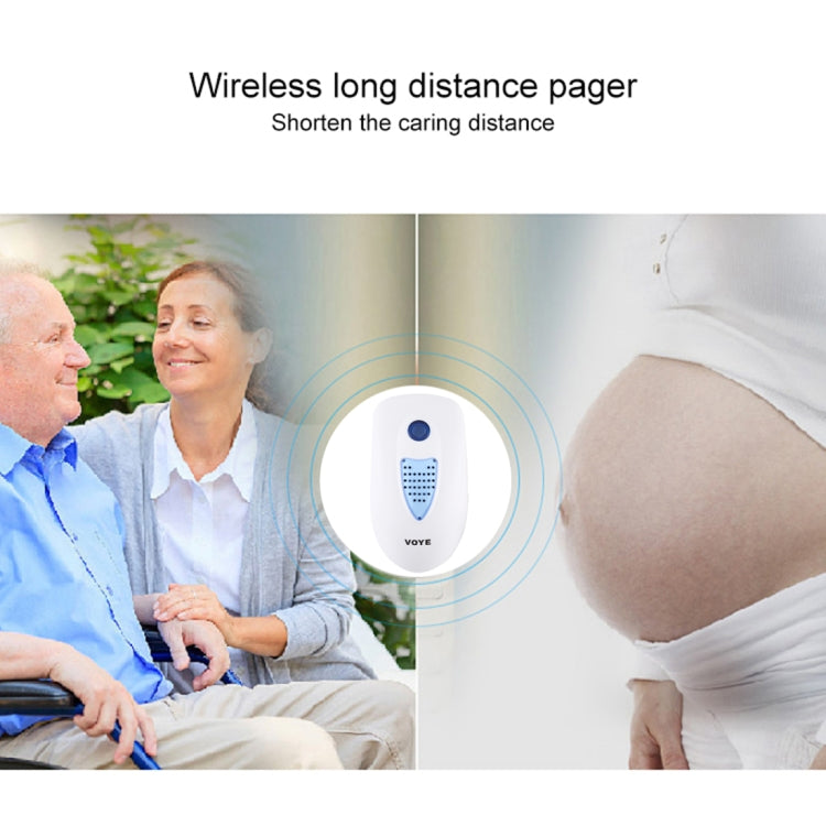 Wireless doorbell chime with long-range signal wave icons