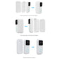 Smart WiFi doorbell installation diagram showing mounting plates and device mounting