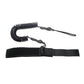 Windsurf foot rope leash with black elastic coil and wide padded leg strap