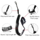 Rotatable foot rope safety kit with coiled elastic line and double Velcro foot loops