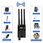 RF signal detector with three black antennas and LED bar display