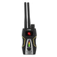 Front view of T-8000 RF signal detector with red LED and green bar display