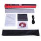 Red handheld document scanner kit with pouch, cable, and accessory bundle