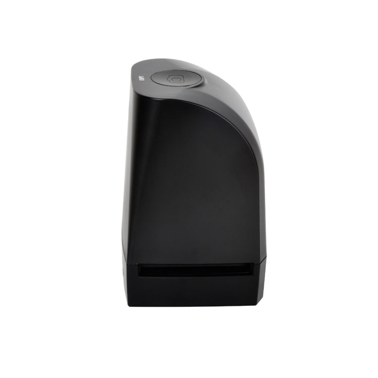 Black film scanner side view with front opening