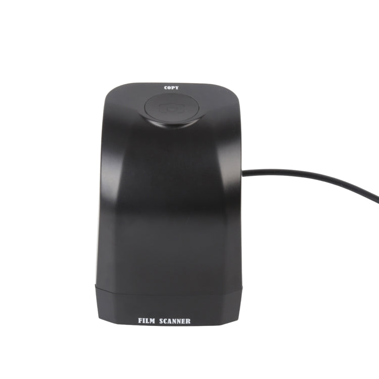 Black film scanner with USB cable connected