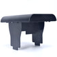 Dark gray film scanner cradle and housing, side view