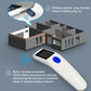 White wireless barcode scanner with blue trigger button and USB wireless receiver