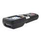Black one-dimensional barcode scanner pistol-grip with scan head and side controls.