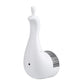 White peacock-shaped LED night light with side vent panel and bulb tip