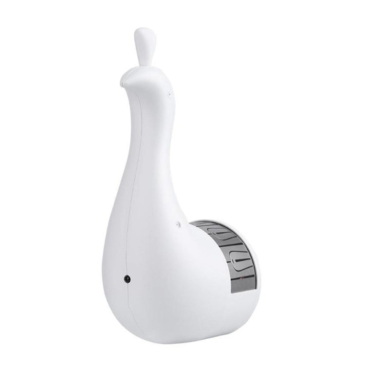 White peacock-shaped LED night light with side vent panel and bulb tip