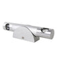 Brushed metal LED wall lamp with angled cylindrical light head