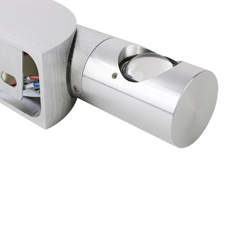 LED wall lamp with exposed mounting plate and adjustable cylindrical light