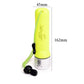 Neon yellow waterproof LED flashlight with green cord, sized 45mm by 162mm.