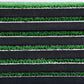 Stacked mat layers with green turf surface and black foam padding