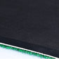 Black foam-backed mat edge with white side border