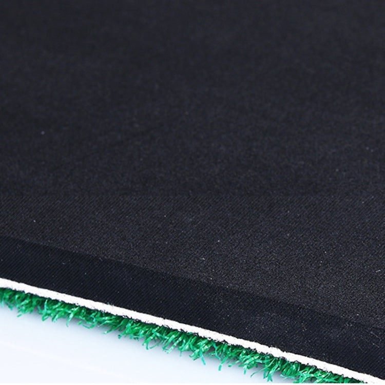 Black foam-backed mat edge with white side border