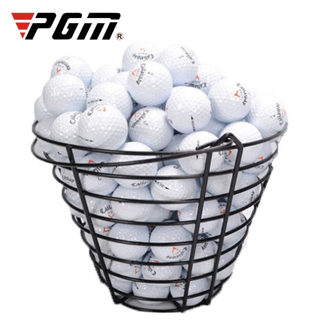 Large-capacity golf ball basket with black wire cage