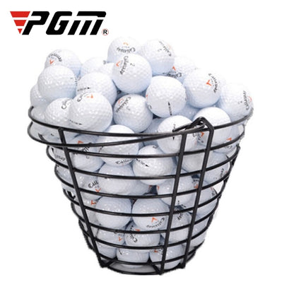 Large-capacity golf ball basket with black wire cage