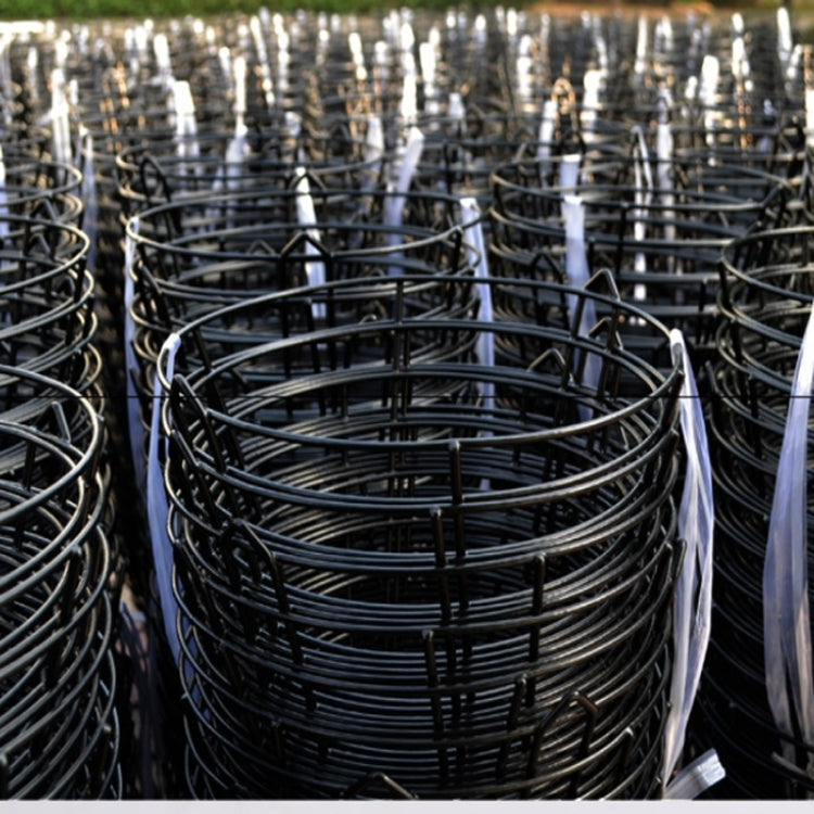 Stack of black wire ball baskets for golf ball storage