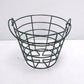 Large-capacity golf ball basket with green wire cage and open top