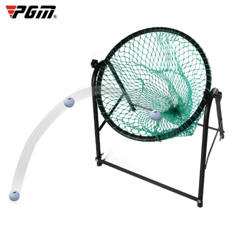 Adjustable golf practice net with green mesh and black single-sided frame